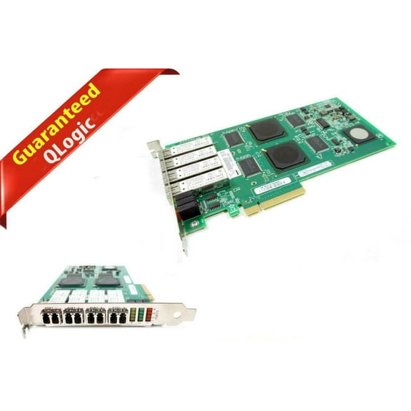 QLogic QLE2464 PX2610402-02 PCI-E Quad Port Fibre Channel HBA Card W/Transceiver