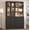 Black-BA, variant on NEGYLIM 71" Bookcase with Drawers & Shelves, Wooden Bookshelf with Charging Station & Adjustable LED Lights, Anti-tipping Design for Living Room Home Office, Black
