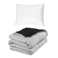 thumbnail image 1 of Edredón Dos vistas Individual Rogga Negro - Gris Perla + Almohada Osos, 1 of 8