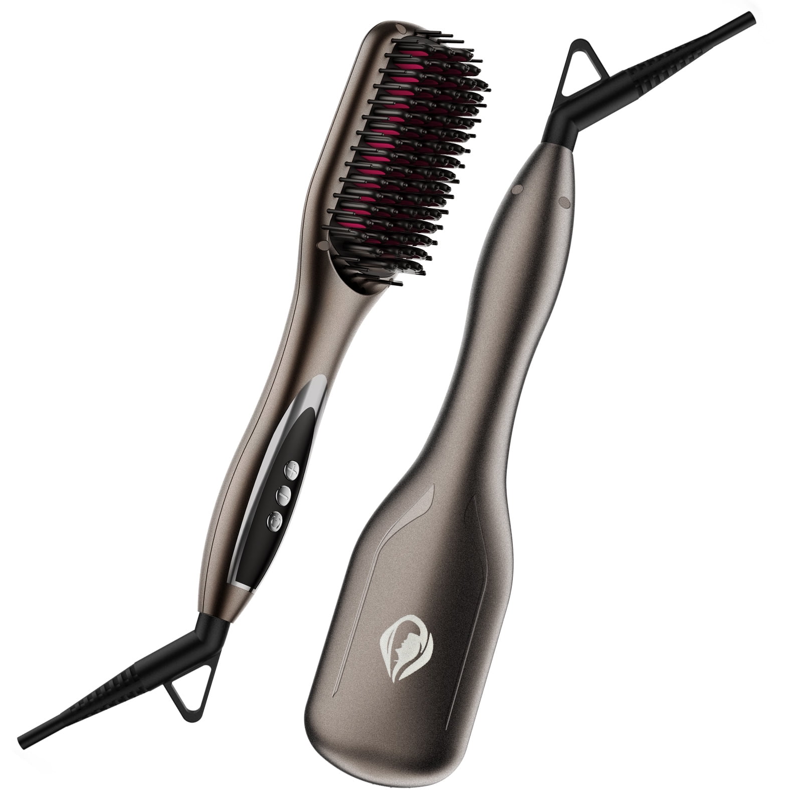 TYMO RING Hair Straightener Brush Black  Hair Straightening Iron with  Builtin Comb 20s Fast Heating  5 Temp Settings  AntiScald  Walmartcom