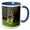 Blue/White, variant on 3drose, Gorgeous Majestic Tiger Keeping a Look Out, 15oz Mug