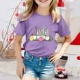 thumbnail image 2 of MIASHUI Haut à Manches Courtes pour Garçons et Filles, T-Shirt Graphique de Pâques, Col Rond d'Été, Violet, 12-13 Ans, 2 of 4