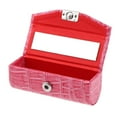 thumbnail image 5 of Leather Case Holder Storage Box With Mirror For Purse - Rose Red, as described, 5 of 7