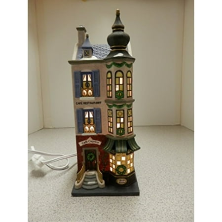 56 Heritage Village - Department 56 Cafe Caprice French Restaurant, Christmas in the City, Heritage Village Collection, CIC, D56, Dept 56, 58882, Retired Handpainted Porcelain House