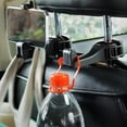thumbnail image 3 of ThrottleT-Upgraded 2 Pack Car Headrest Hidden Hook 2 in 1 Car Seat Hooks with Phone Holder for Purse, Backpacks,Toys,and Even Bottle Storage Organizer (Silver), 3 of 7