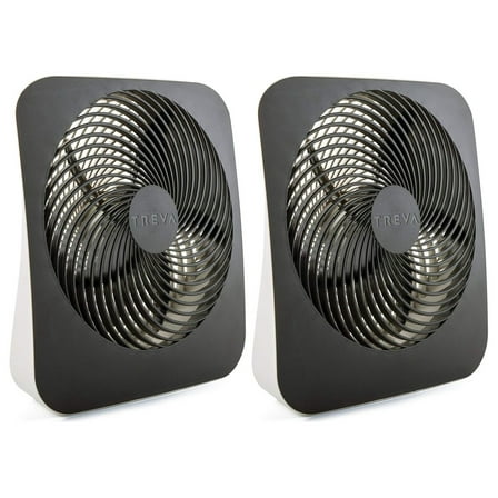 Treva 10-Inch Portable Desktop Air Circulation Battery Fan - 2 Cooling Speeds
