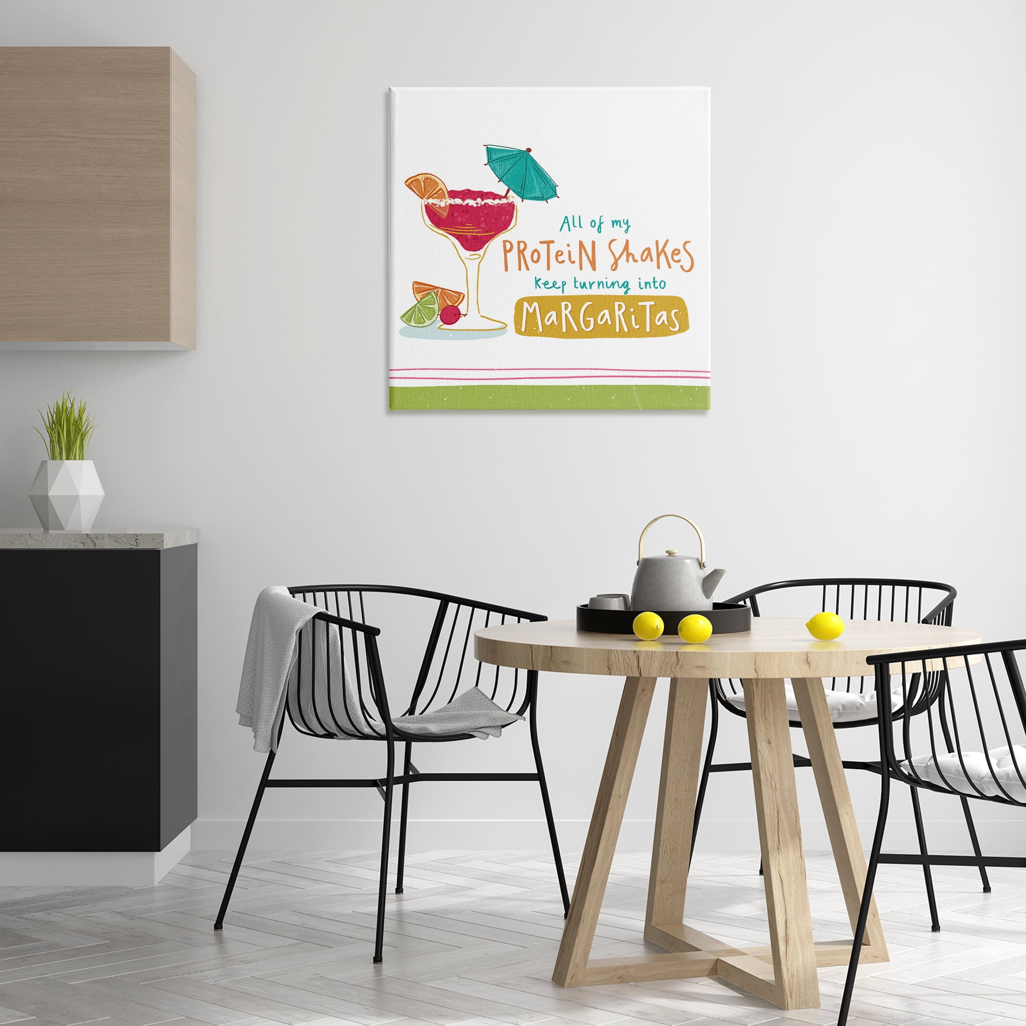 Stupell Industries Funny Margarita Phrase Food & Beverage Painting Wrapped Canvas Art Print Wall Art, 30 x 30