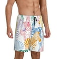 thumbnail image 2 of Wukai Zebra Colourful Men’s Short Pajama Pants With Pockets Soft Sleep Pj Shorts for Men-, 2 of 6