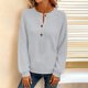 thumbnail image 5 of TaTaai Women's Casual Loose Fashion Solid Color Waffle Long Sleeve Pullover Top Ladies Soft Breathable Blouse for Daily Work Travel Shopping Streetwear Spring Winter Wear Gift, 5 of 9