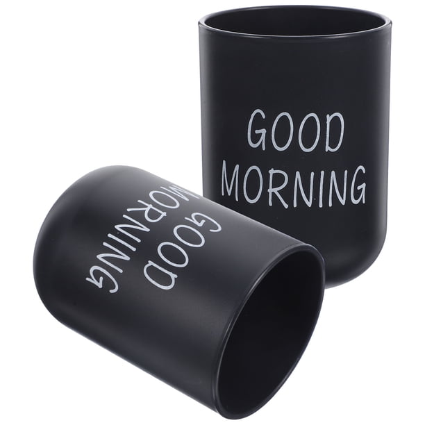 2 vasos para baño, vaso para cepillo de dientes, vasos para beber, vasos para enjuague bucal y soporte para cepillo de dientes.