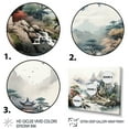 thumbnail image 3 of Designart "River Landscape in Grey China II" Landscapes Framed Wall Art Decor - Traditional White China Entryway Framed Wall Art, 3 of 6