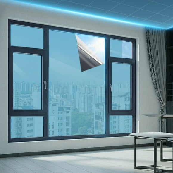 Dvkptbk Reflective Window Film-Heat Control Window Tint-Self-Adhesive Daytime Seclusion Window Tint Film-for Home and Office Window Insulation Film Home Decor