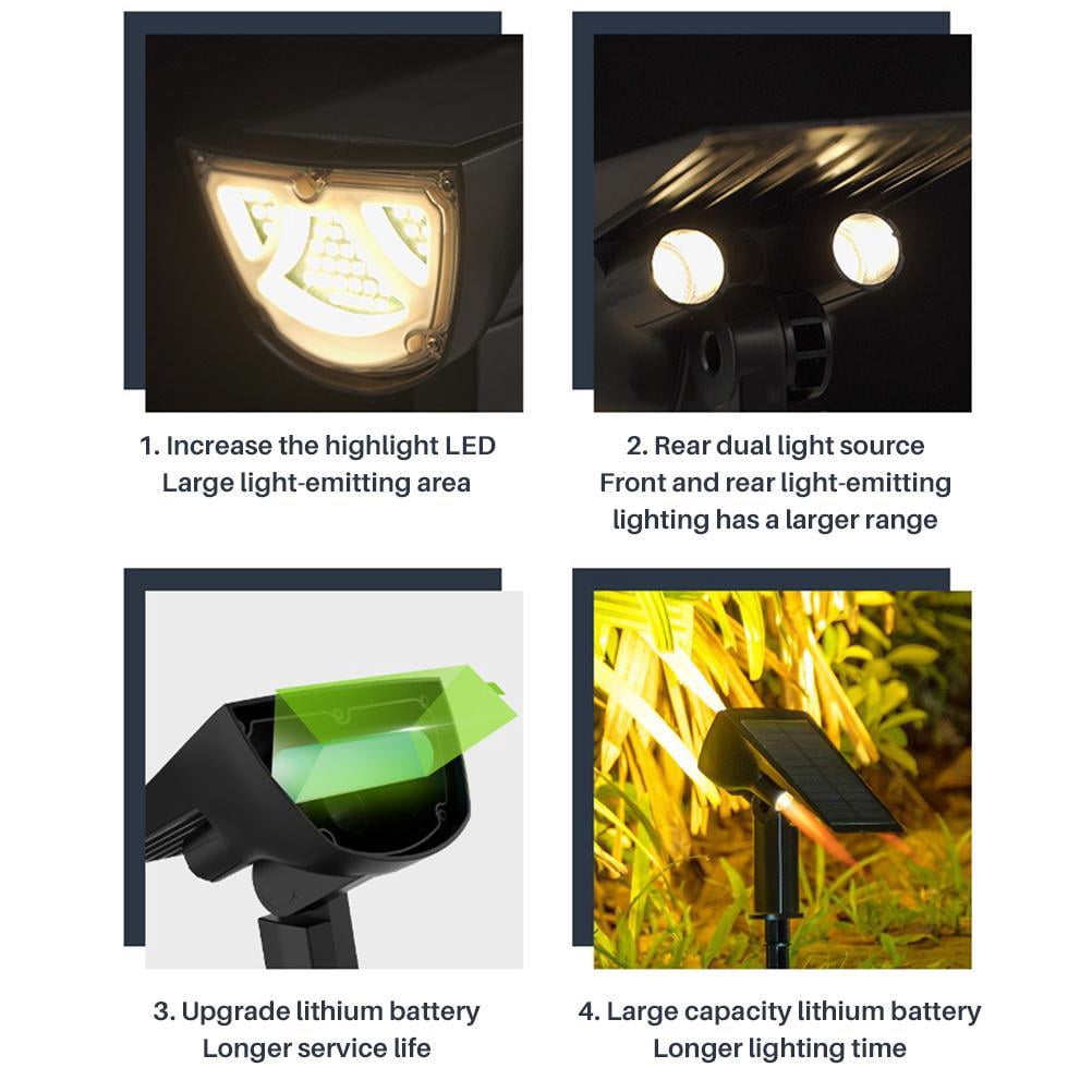 2 Pcs Solar Lights Garden Solar Lights Motion 43 LEDs Solar Lights Outdoor Solar Motion Sensor Light Garden Light for Lawn Patio Path