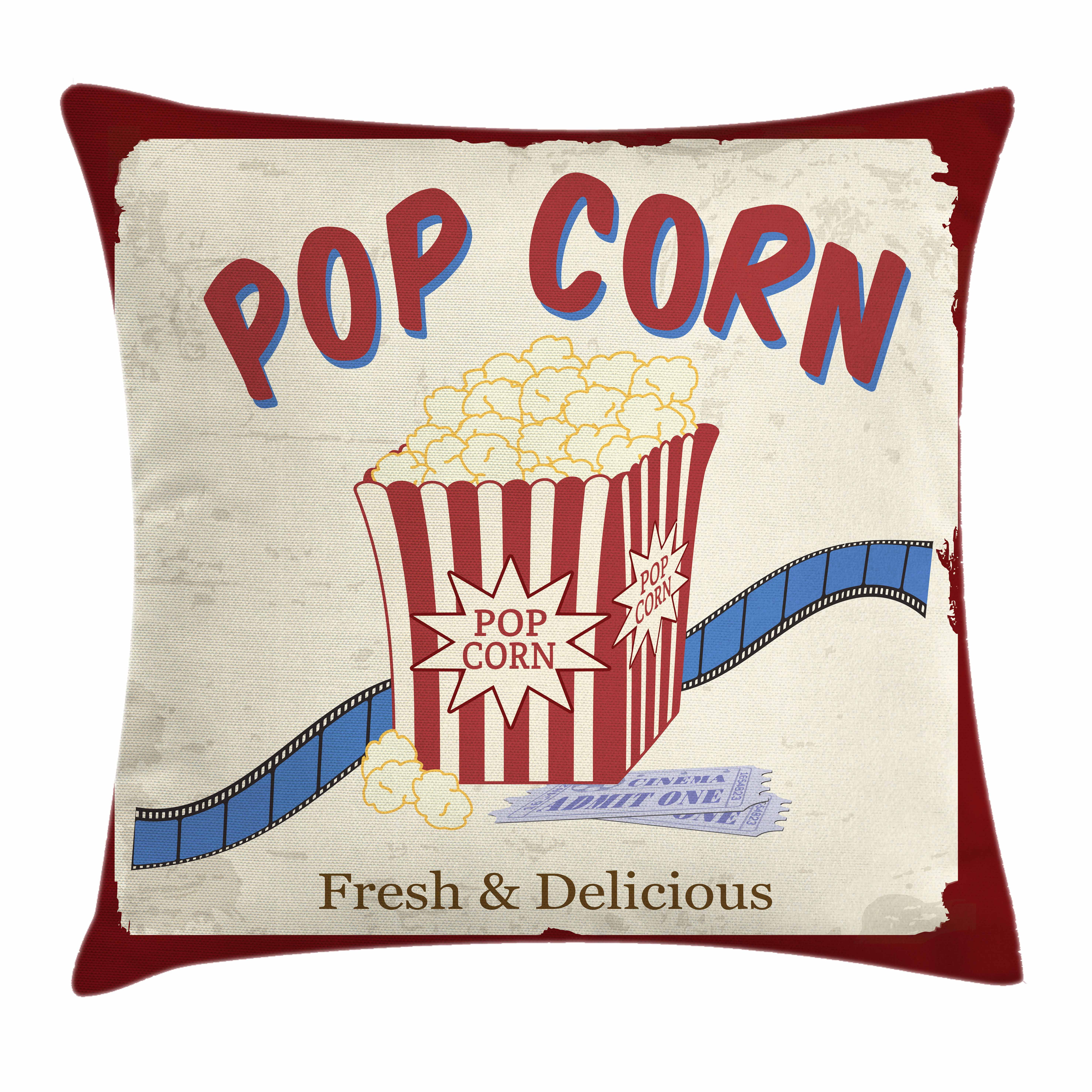 Movie Theater Throw Pillow Cushion Cover Fresh And Delicious Pop
