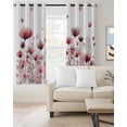 thumbnail image 2 of Watercolor Flowers Blackout Curtains for Bedroom Living Room Darkening Curtains 96 Inches Long Spring Pink Ink Floral Botanical Window Curtain 2 Panels Set Window Treatment Grommet Drapes 52"x96", 2 of 9