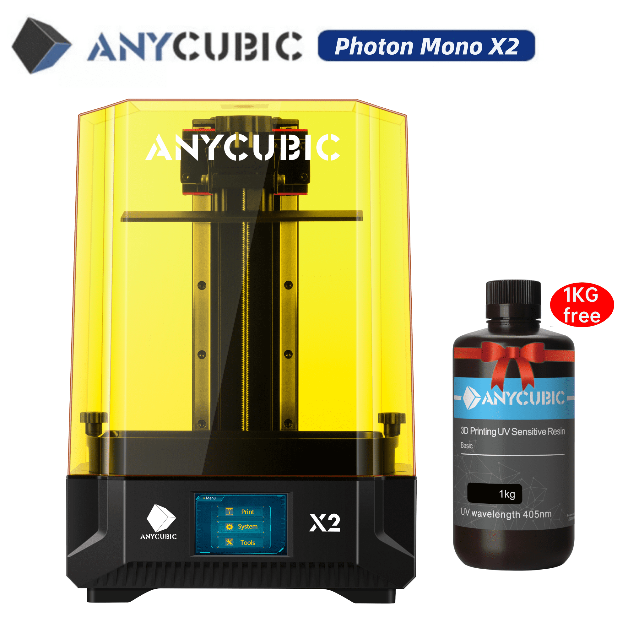 ANYCUBIC Photon Mono X2 Resin LCD 3D Printer, 9.1
