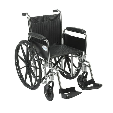 42 in. Wheelchair with Swing Away Footrests (42 in. L x 28 in. W x 36 in. H (44 lbs.))