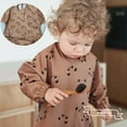 thumbnail image 2 of 6-36 months Kids Baby Feeding Bibs Waterproof Long Sleeve Apron with Pocket Toddler Burp Cloth Boys Girls Anti-dirty Art Smock (3-S), 2 of 7