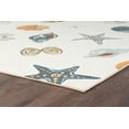 thumbnail image 5 of Novelty Area Rug (3-Piece Rug Set: (5' x 7', 20'' x 60'', 20'' x 32'')) Nautical Ivory, Gold Indoor Set Easy to Clean, 5 of 9