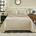 thumbnail image 1 of Basket Weave 100% Cotton Jacquard MatelassÃÂ© Bedspread Set Linen / Full, 1 of 1