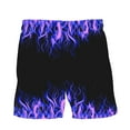 thumbnail image 6 of Midsumdr Mens Shorts 2025 Hawaiian Fashion Flame Printed Plus Size Shorts Summer Casual Drawsting Beach Shorts with Pockets, 6 of 7