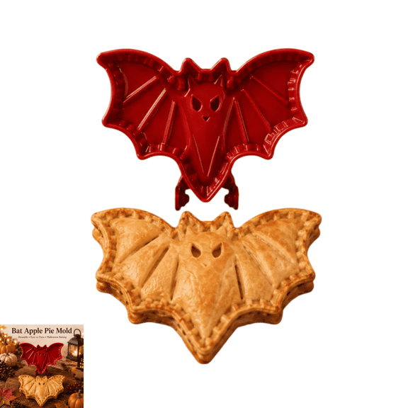 Halloween Mini Pie Mold for Halloween Mini Pies Tarts Pastries and Desserts, Reusable Holiday Baking Tool for DIY Treat Making and Kitchen Decoration,Bat