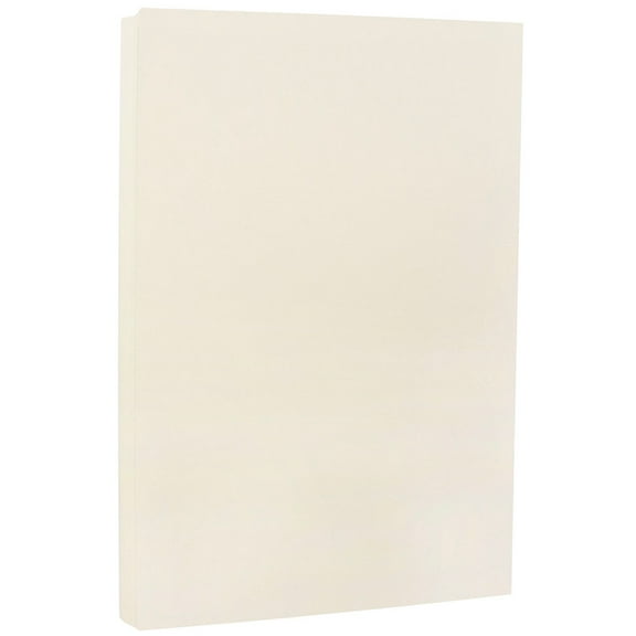 JAM Paper Legal 80lb Cardstock, 8 1/2 x 14, Ivory White Wove Strathmore, 50 per Pack