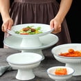 thumbnail image 4 of Multi-purpose Food Storage Bowl Ceramic Tall Fruit Bowl Dish Party Supply, 4 of 9