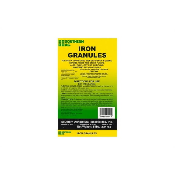 IRON GRANULES (30% IRON) 5 lb. Southern Ag