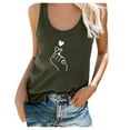 thumbnail image 2 of Boovnll Débardeurs pour Femmes, T-Shirt Sans Manches Décontracté à Col Rond Imprimé d'Été pour Femmes, Débardeur pour Femmes, Débardeurs, Débardeurs pour Femmes, 2 of 4