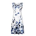 thumbnail image 4 of Summer Saving Clearance 2022! TIANEK Ladies Summer Dress Yoga Running Crew Neck Print Sleeveless Binding Waist Womens Dresses Casual Long Dress, 4 of 8