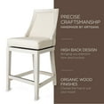 thumbnail image 4 of Open Box Maven Lane Vienna Swivel Counter Height Stool 26"H, White Oak Finish, 4 of 7