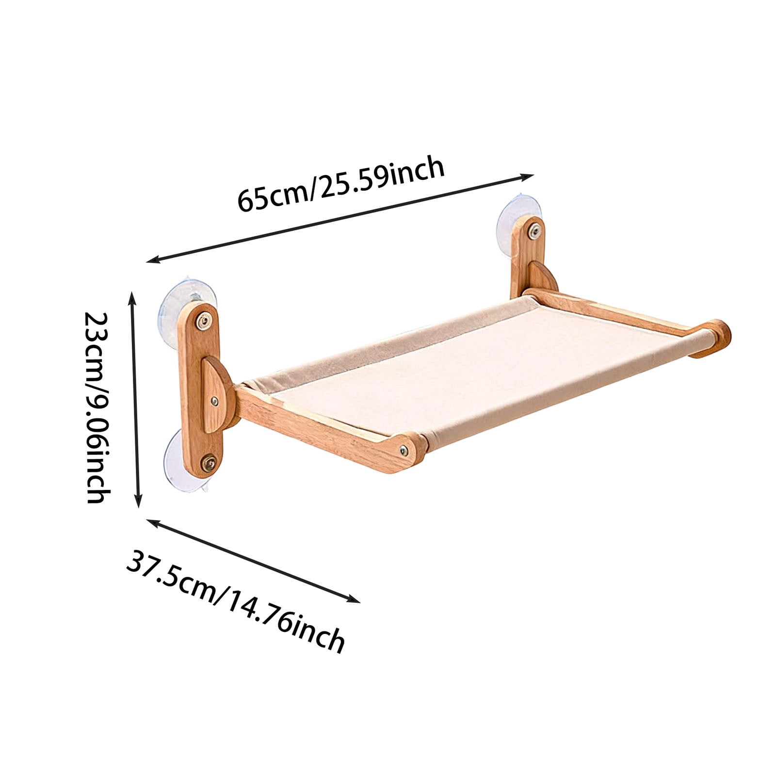 Wooden Cat Window Perch With Suction Cups Foldable Cat Window Hammock For Indoor Cats Sunbathing Sleeping
