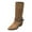 Khaki, variant on Mid Calf Cowboy Riding Boots for Women 2025 Vintage Suede Buckles Western Cowgirl Knee High Boots Black Size 6