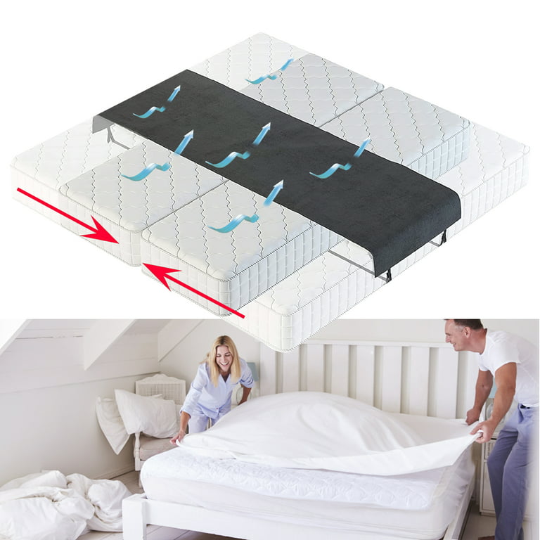 HITOMEN Bed Bridge, Twin to King Bed Converter Kit, Bed Gap Filler with Strap, Mattress Connector