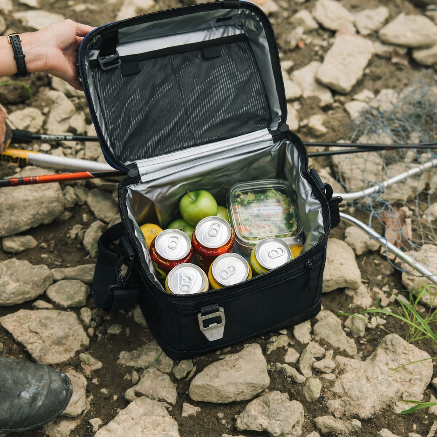 RTIC 15-Can, 16 Qt, Collapsible Soft Cooler with Bottle Opener, Black