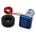 thumbnail image 1 of Chendee 3-In-1 22Mm Digital Voltmeter Ammeter60-500V Ac 0-100Ahz Current Frequency Meter,Blue, 1 of 7