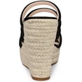 thumbnail image 4 of BLISSFUL STEP Sandales Compensées à Plateforme à Brides pour Femmes Espadrilles Noires à Talons Compensés 6 m US, 4 of 6