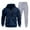Dark Blue, variant on Fall Fashion Tracksuit For Men Sport Suit Men's Two Piece Sports Hooded Sweatshirt Jogging Pants Set Long Sleeve Hooded Set Running Hiking Outdoor Activities Gym Workout