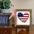 thumbnail image 5 of flangairy Labor Day Decorations, Wood USA Flag Sign Table Tiered Tray Decor Party, Patriotic Veterans Day American Wooden Shelves Decor, 5 of 5