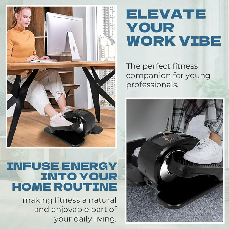 Under Desk Elliptical Electric Foot Pedal Exerciser Portable Elliptical Ellipse Leg Exerciser for Seniors Quiet Compact Elliptical Exercise Machine with Remote Control Walmart