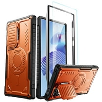 ExoGuard For Samsung Galaxy S24 Ultra Case, Phone Case with Screen Protector and Kickstand (Orange)