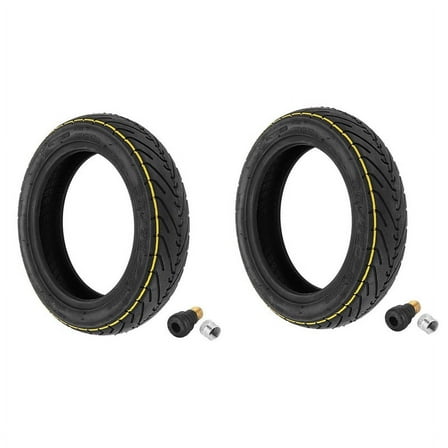 2X 10 Inch Tubeless Tire for Max G30 Electric Scooter 60/70-6.5 Front and Rear Tyre Replace Parts,2 x Tire 2 x Nozzle,black