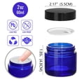 thumbnail image 2 of Frascos cosméticos BPFY de vidrio azul de 60 ml con forros y tapas, paquete de 24, 2 of 6