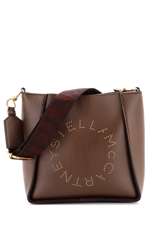 Pre-Owned Logo Crossbody Bag Perforated Faux Leather Mini By Rebag