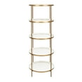 thumbnail image 3 of SAFAVIEH Tia Modern Glam 5-Tier Round Etagere, White/Brass, 3 of 8