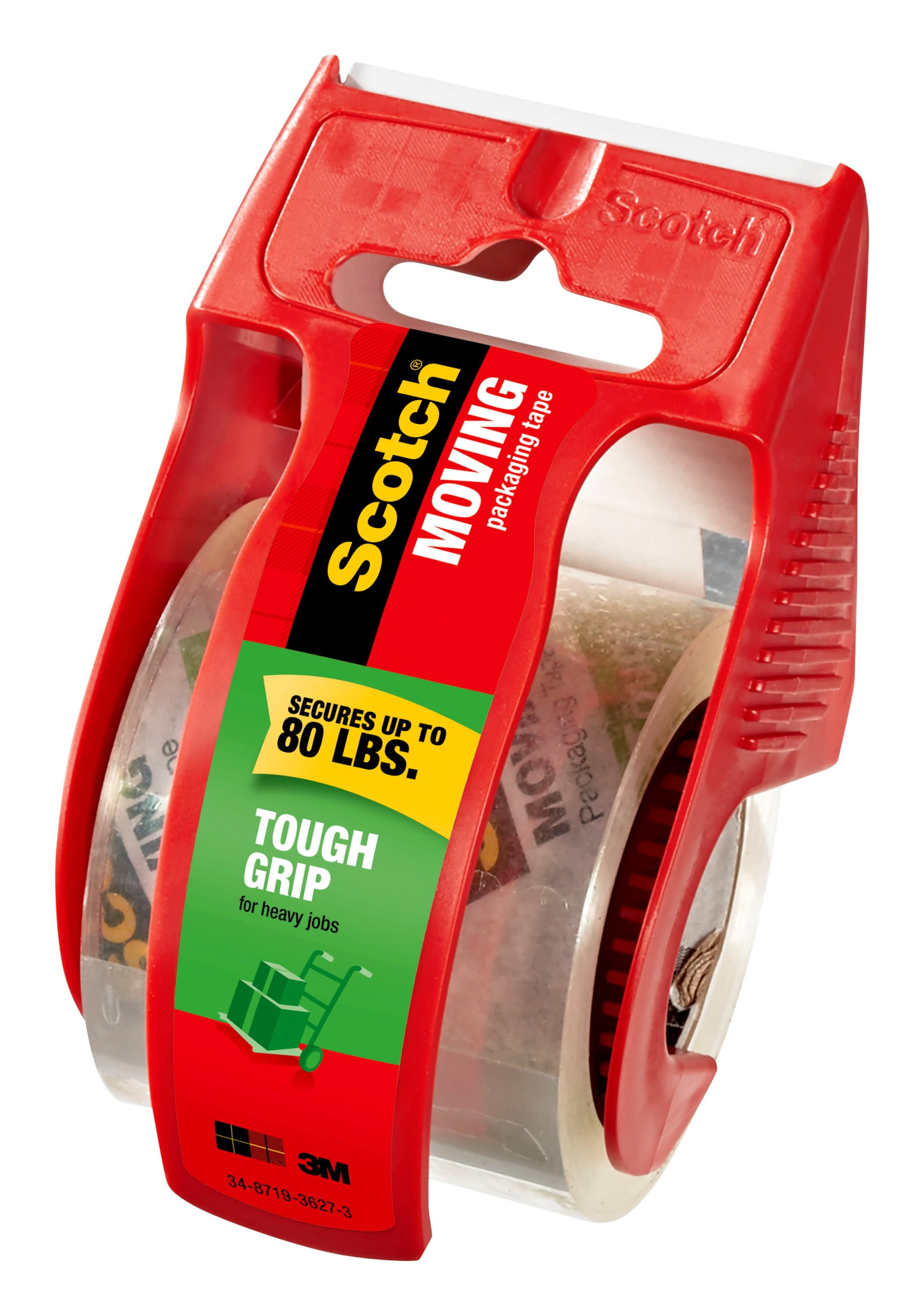 Scotch 1.88-in x 76.5 Yards Tough Grip Moving Tape (Dispenser Included) in Clear | 3500-PD70-CC