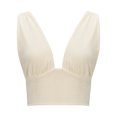 thumbnail image 7 of Women's Sexy Deep V Neck Slim Fitted Strap Crop Cami Tank Sleeveless Top Solid Plunge Summer Vest Cami Blouses, 7 of 7