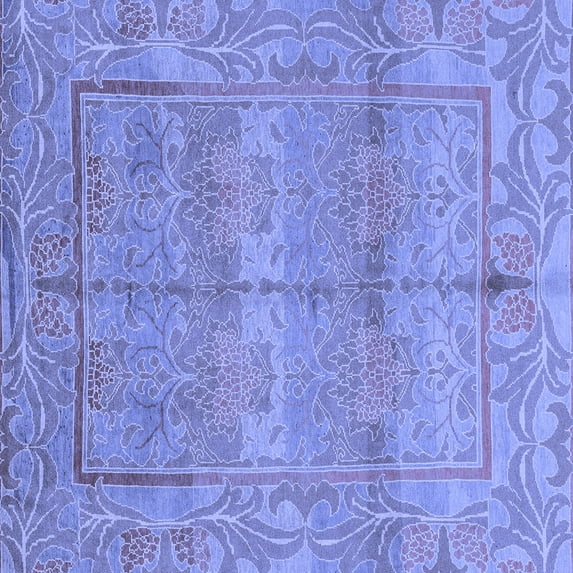 Ahgly Company Indoor Square Oriental Blue Traditional Area Rugs, 3' Square