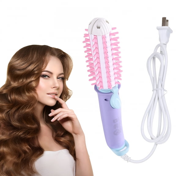 HIBIBUD Curling Mini Curling Brush For Short Hair Anti Scald Heated Round Brush Electric Hair Ceramic Hair Tool Dryers Long Lasting Instant Heat Up For All Hair Types